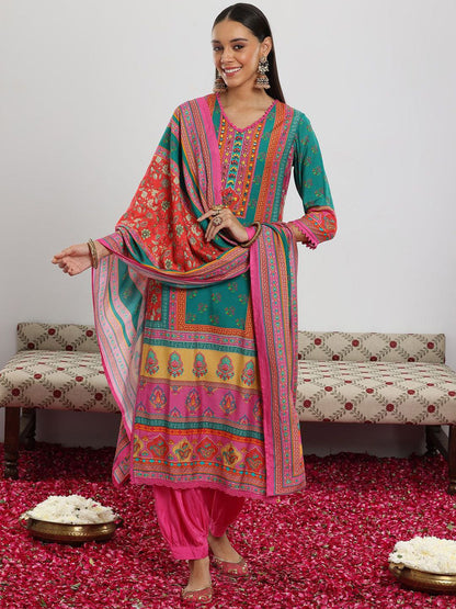 Women Ethnic Motifs Printed Kurta with Salwar & Dupatta