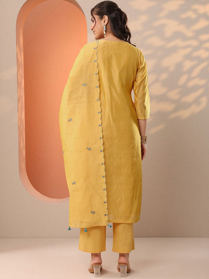 Women Ethnic Motifs Embroidered Kurta with Trousers & Dupatta