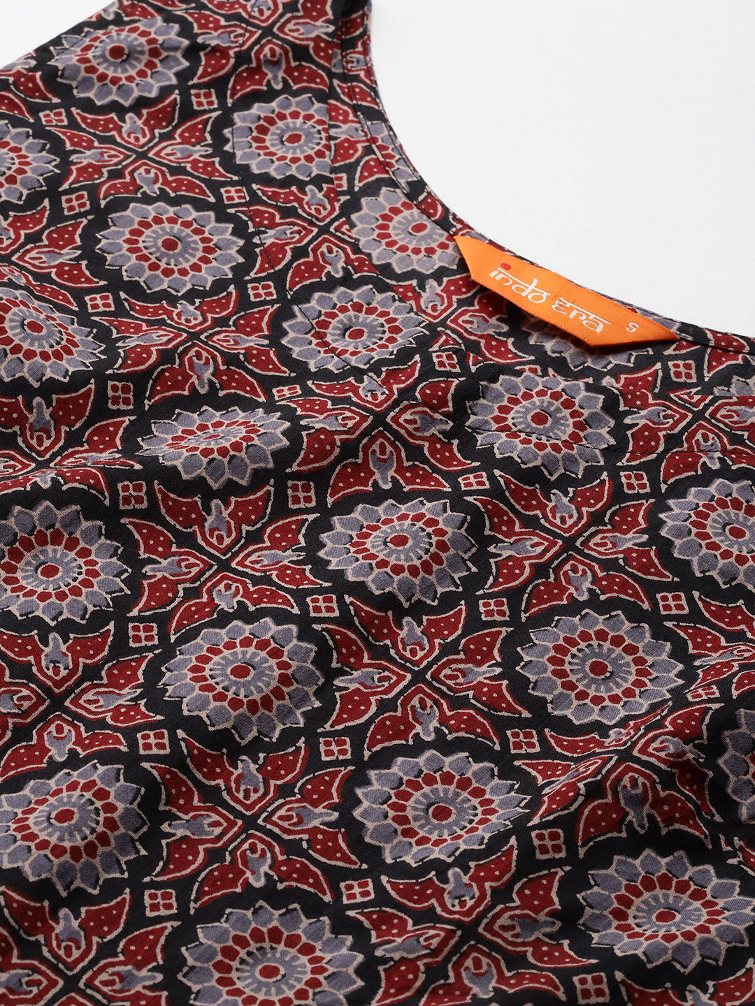 Ajrakh Printed Regular Pure Cotton Kurta with Salwar