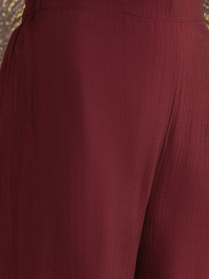 Dhiyona SN Embroidered Sequence Kurta & Palazzos with Dupatta Set