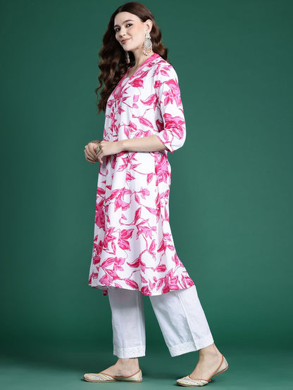 Dhiyona IE Floral Printed Sequinned Kurta