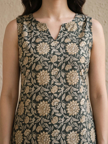 Women Floral Printed Regular Pure Cotton Kurta with Patiala