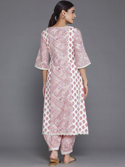 Women Ethnic Motifs Printed Regular Thread Work Kurta with Patiala