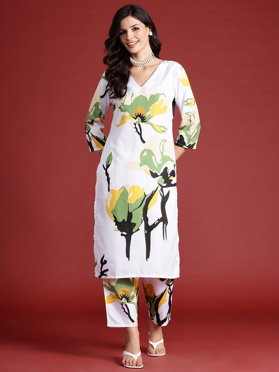 Abstract Printed Kurta with Trousers
