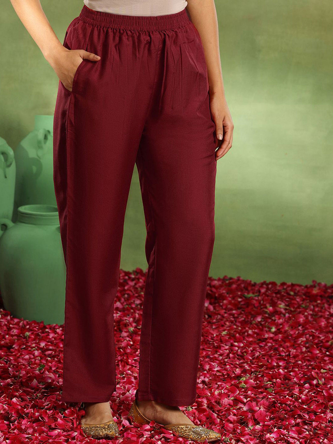 Bandhani Embroidered Sequinned Straight Kurta With Trouser & Dupatta