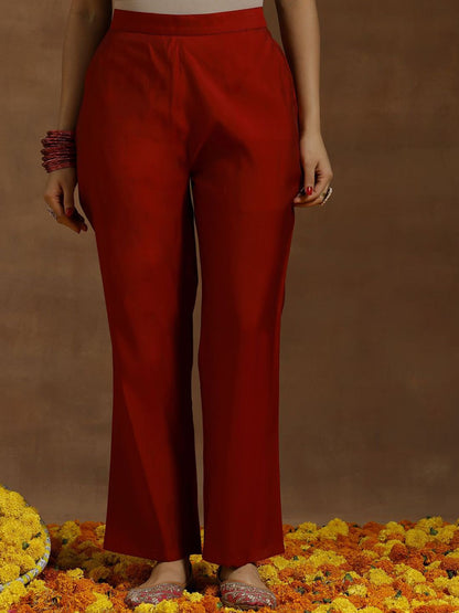 Women Ethnic Motifs Embroidered Regular Kurta with Trousers