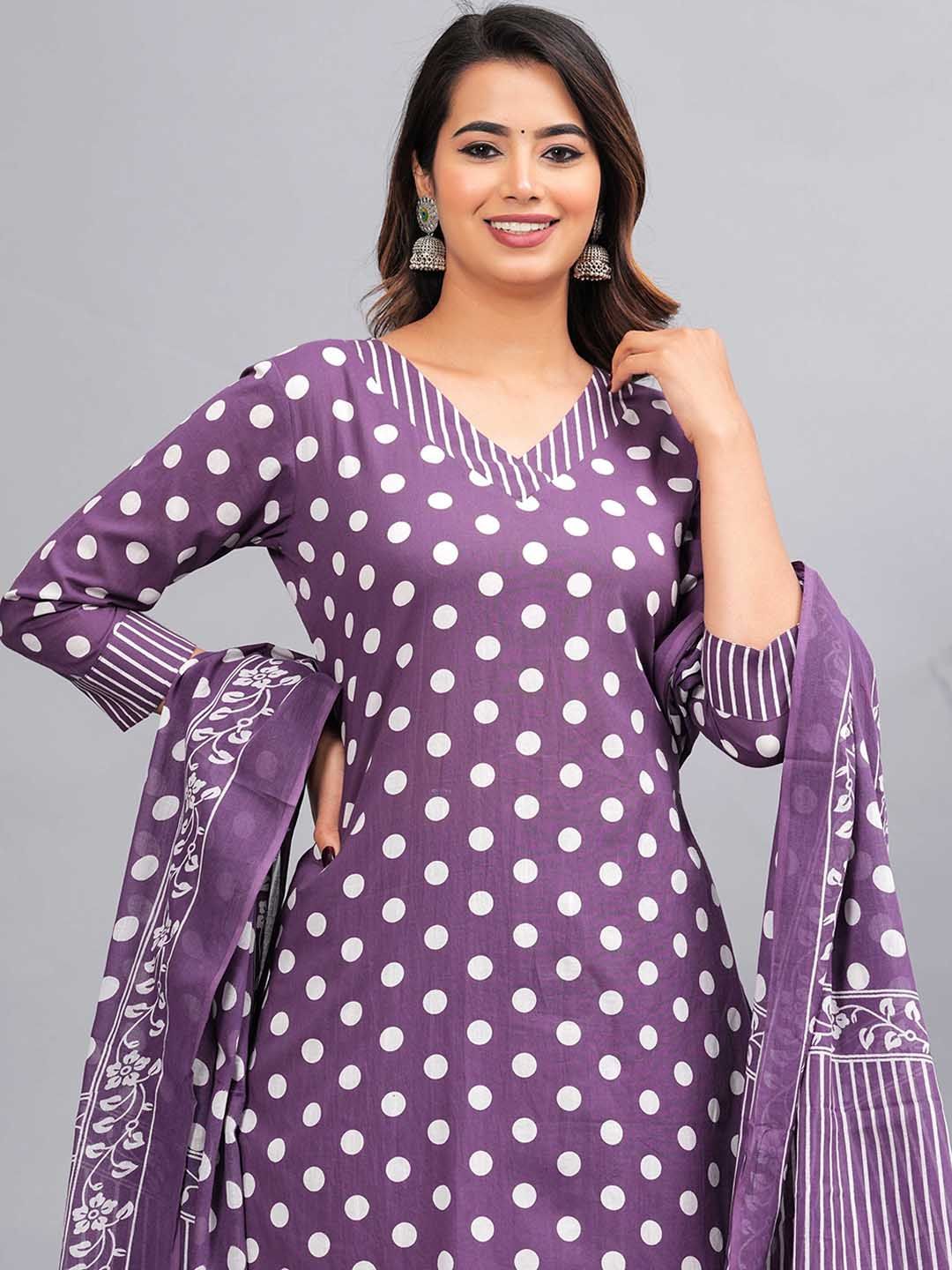 Dhiyona KL Women Ethnic Motifs Printed Regular Pure Cotton Kurta with Pyjamas & With Dupatta