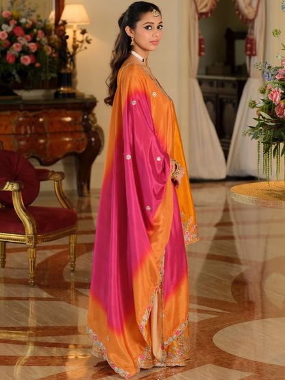 Women Ethnic Motifs Embroidered Regular Thread Work Kurta with Sharara & With Dupatta