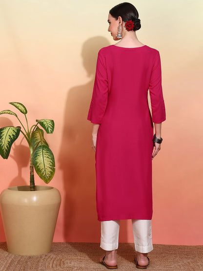 Dhiyona OD  Embroidered Straight Kurta