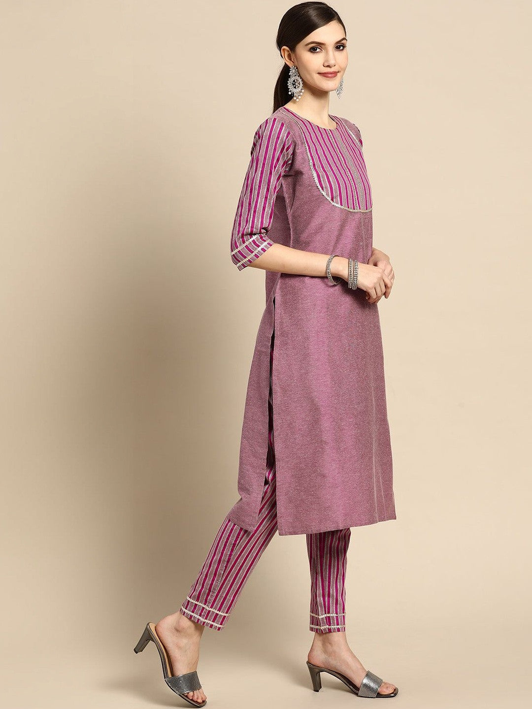 Women Regular Kurta with Trousers & With Dupatta