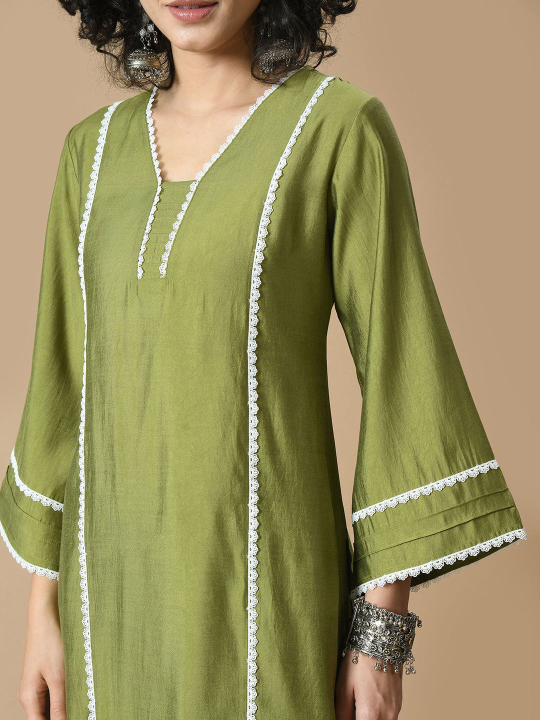 V-Neck Kurta with Palazzos