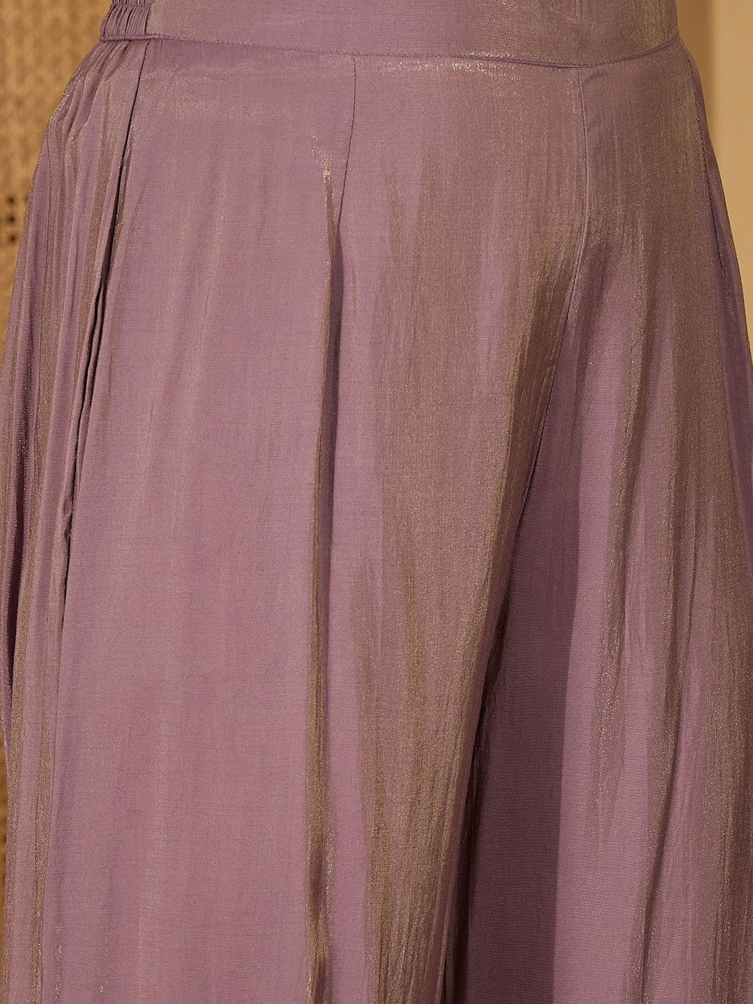 Embroidered V-Neck Kurta & Trousers Kurta Set