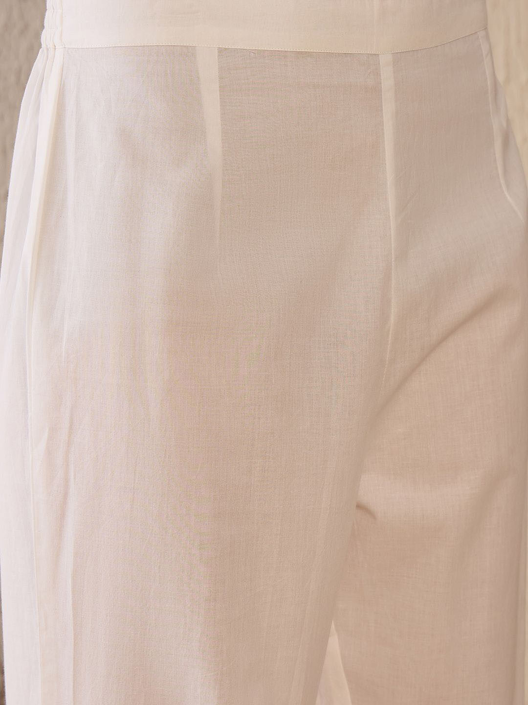 Women Floral Embroidered Regular Thread Work Pure Cotton Kurta with Trousers & With Dupatta