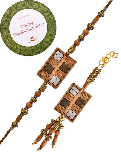 Dhiyona Bhaiya Bhabhi Rakhi With Roli Chawal & Card