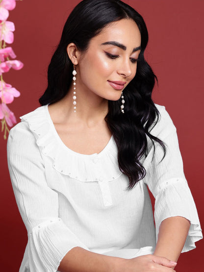 Dhiyona AN Women Regular Sequinned Kurti with Sharara