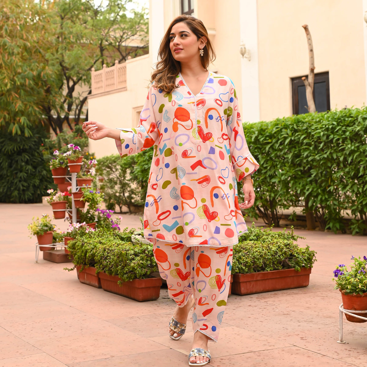 Doodle Hearts Kurta Set