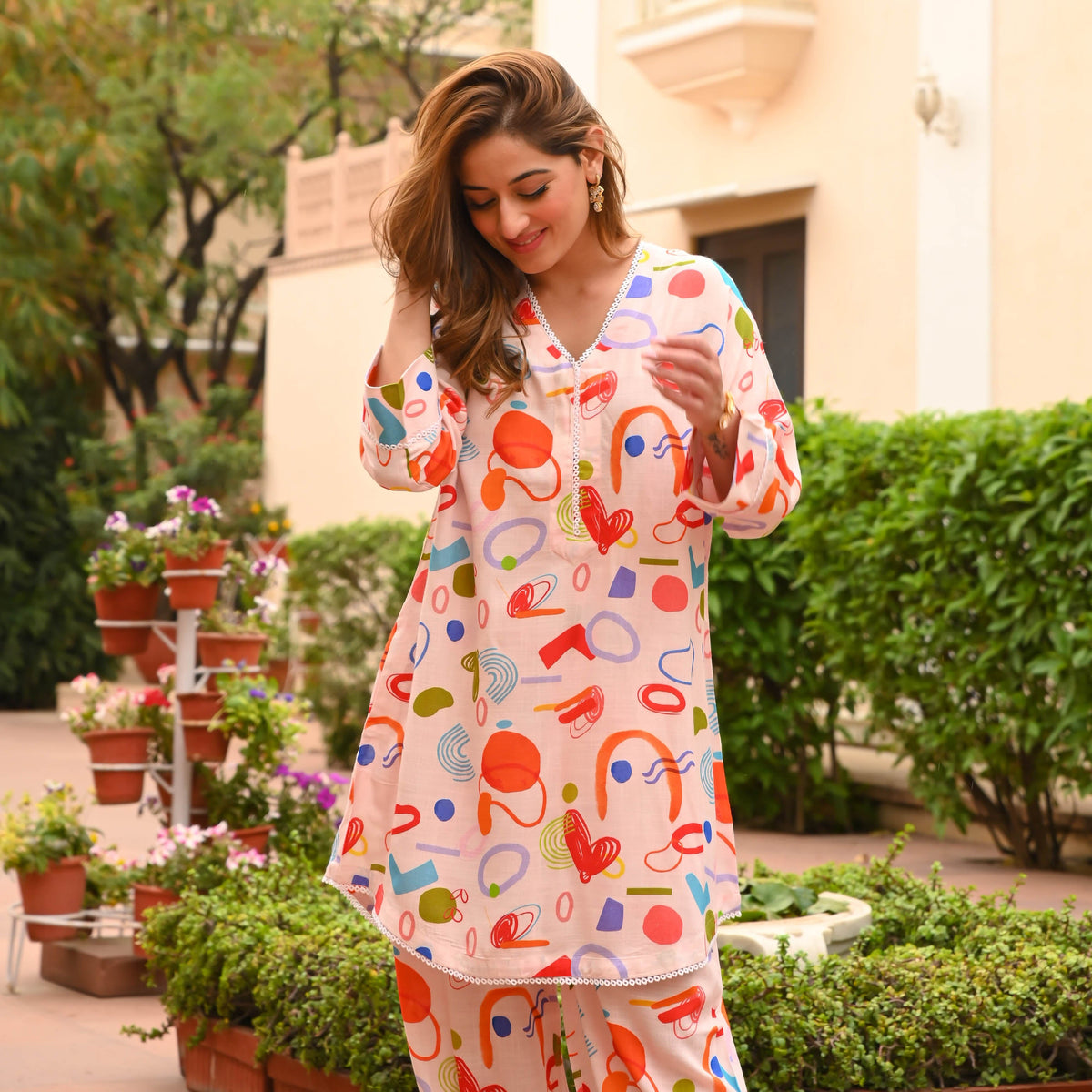 Doodle Hearts Kurta Set