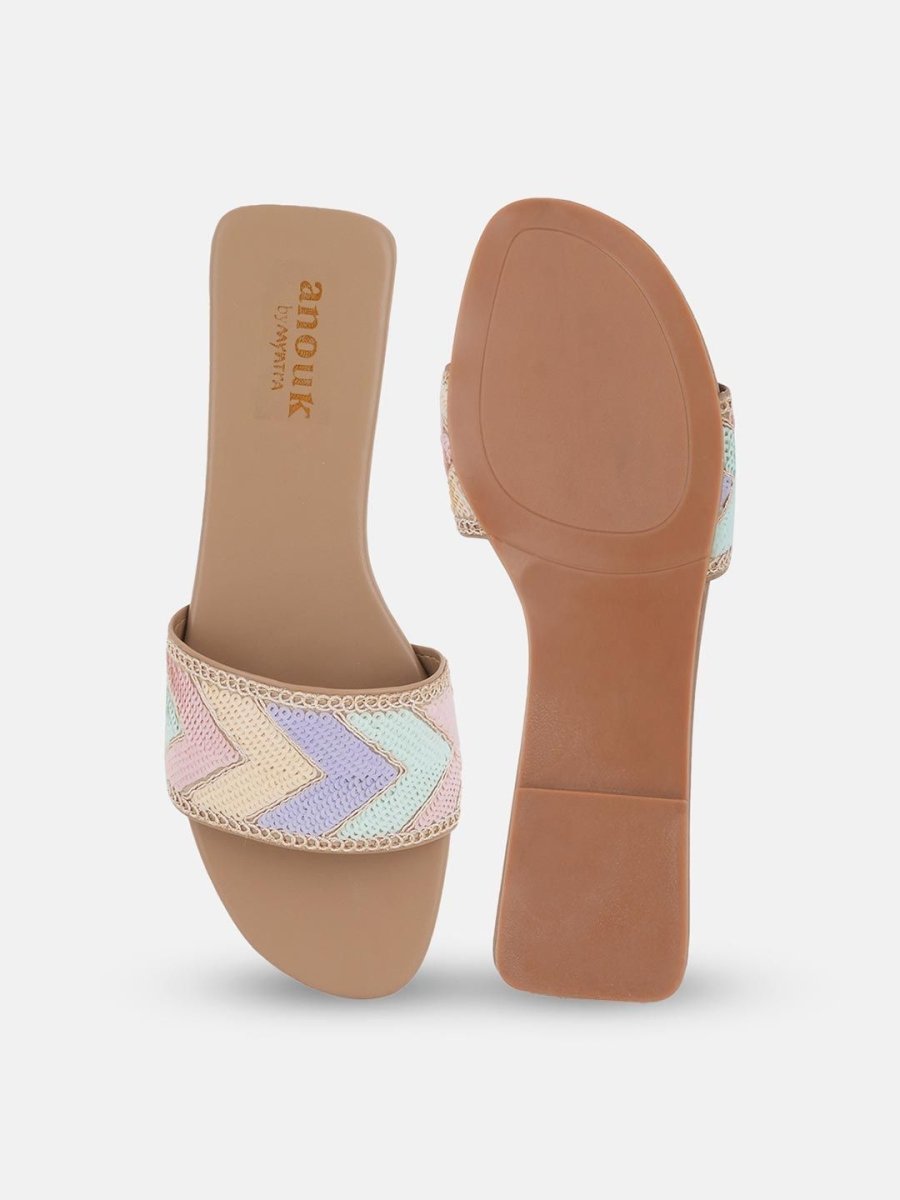 Dhiyona AK Embellished Open Toe Flats