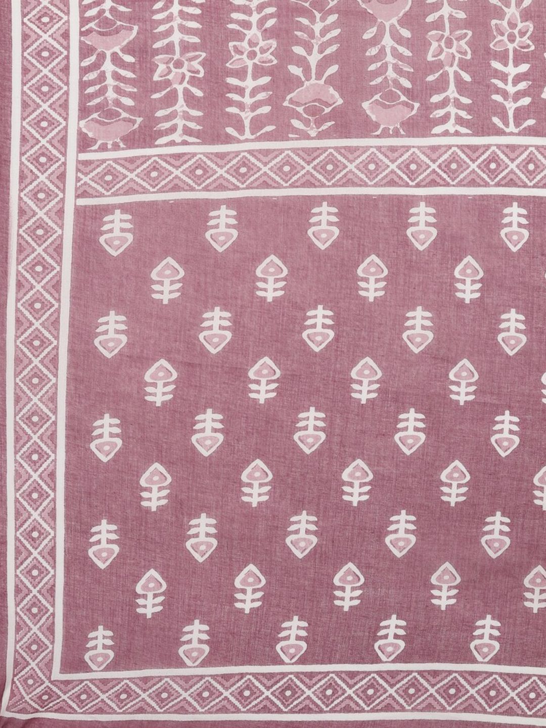 Dhiyona KL Women Off White Ethnic Motifs Pure Cotton Kurta with Trousers & Dupatta