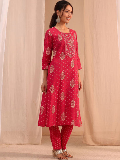 Women Ethnic Motifs Printed Regular Kurta with Trousers & With Dupatta