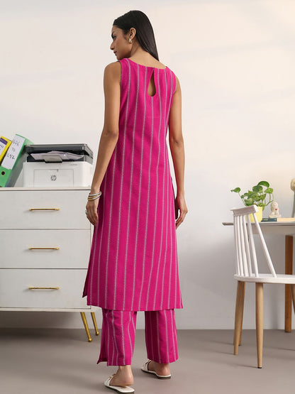 Women Striped Regular Kurta with Palazzos