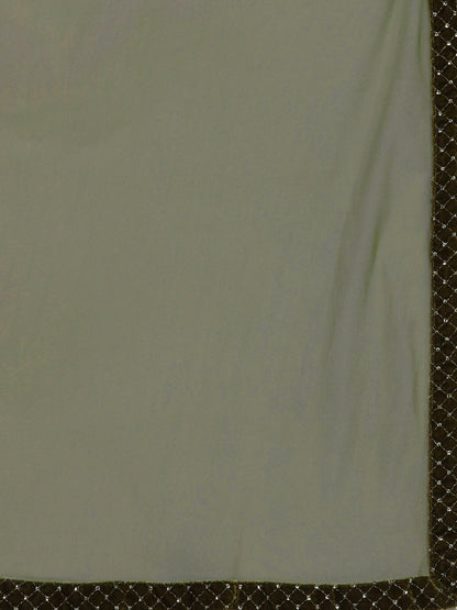 Embroidered Regular Sequinned Velvet Kurti with Sharara & Dupatta