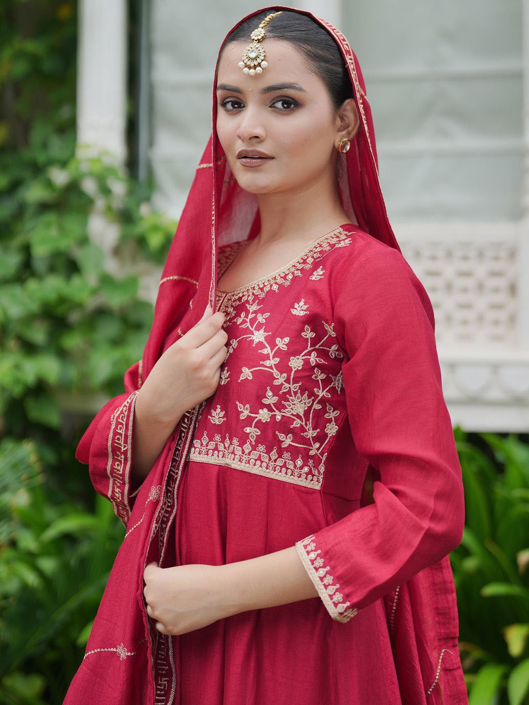 Women Ethnic Motifs Embroidered Empire Kurta with Trousers With Dupatta