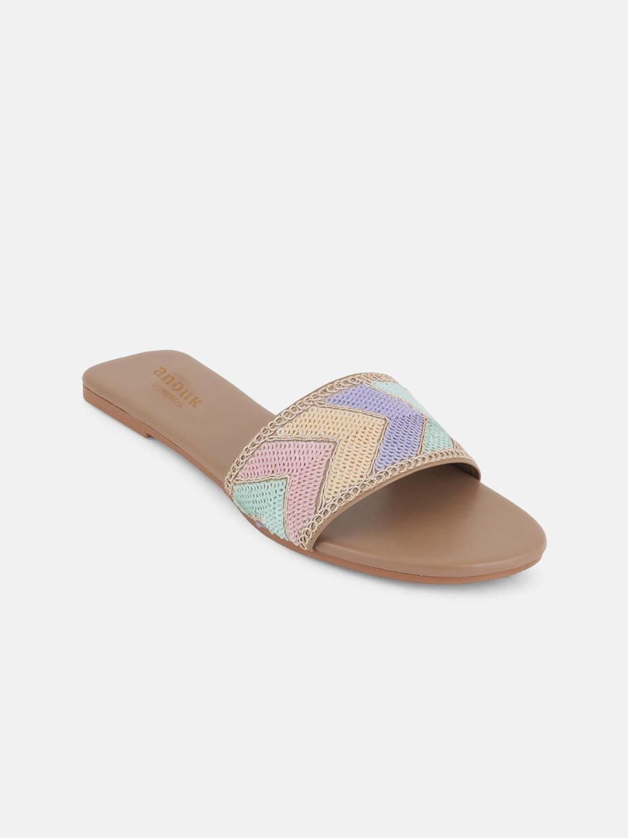 Dhiyona AK Embellished Open Toe Flats