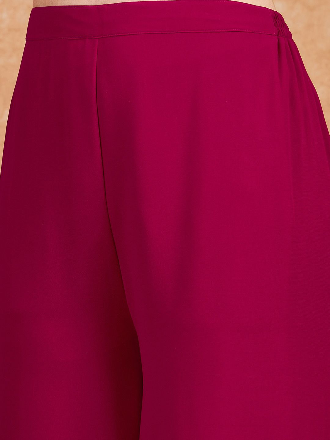 Dhiyona SN Pink Ethnic Motifs Embroidered Sequined Straight Kurta & Palazzo With Dupatta Set