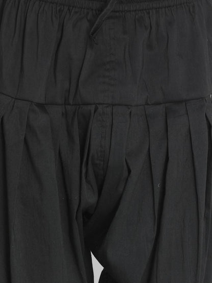 Men's Black Cotton Blend  Pyjama