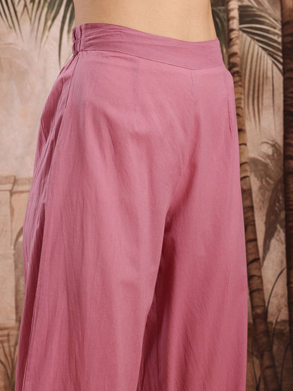 Dhiyona SN Women's Pure Cotton Kurta With Palazzos & Dupatta