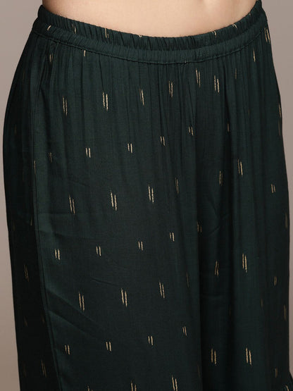 Dhiyona AN Ethnic Motifs Printed Regular Gotta Patti Pure Cotton Kurta With Sharara