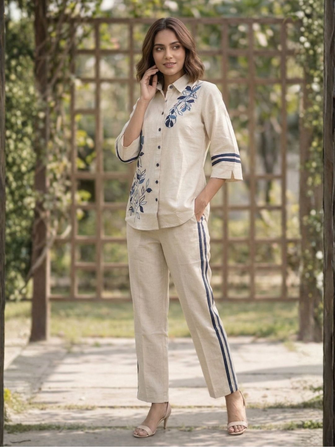 Ridhika parch embroidery cotton co-ord set