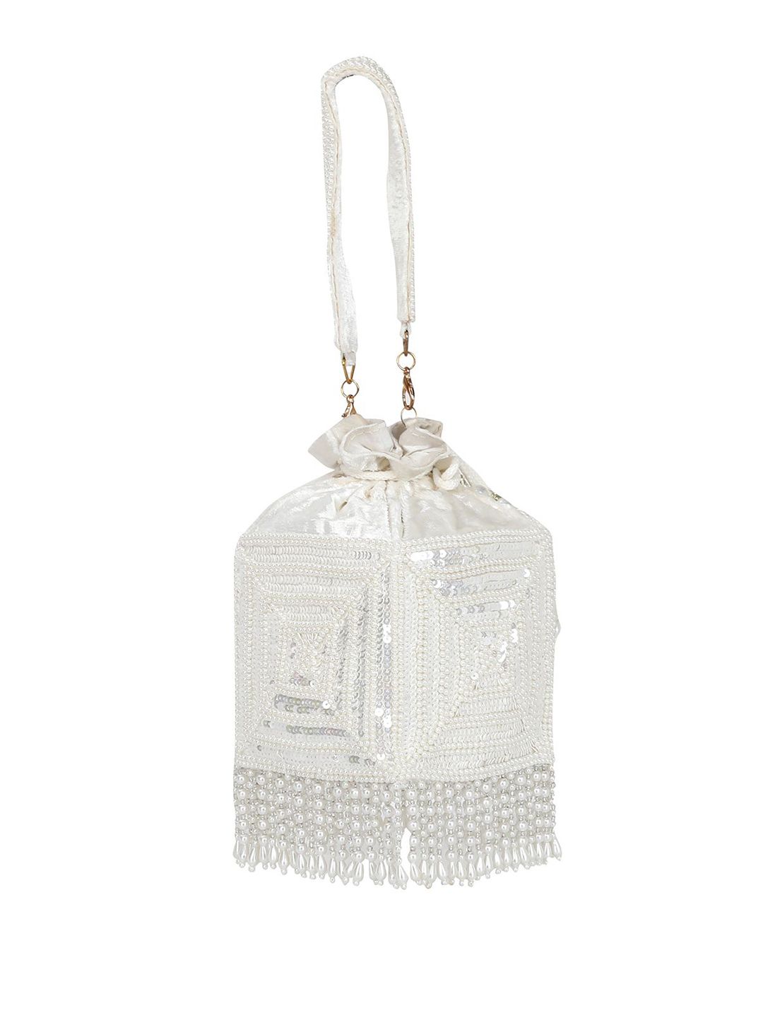 Dhiyona NR Pearl Embroidered Potli Clutch