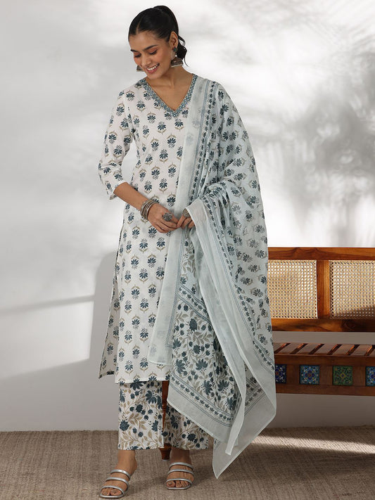 Women Floral Printed Kurta with Trousers & Dupatta