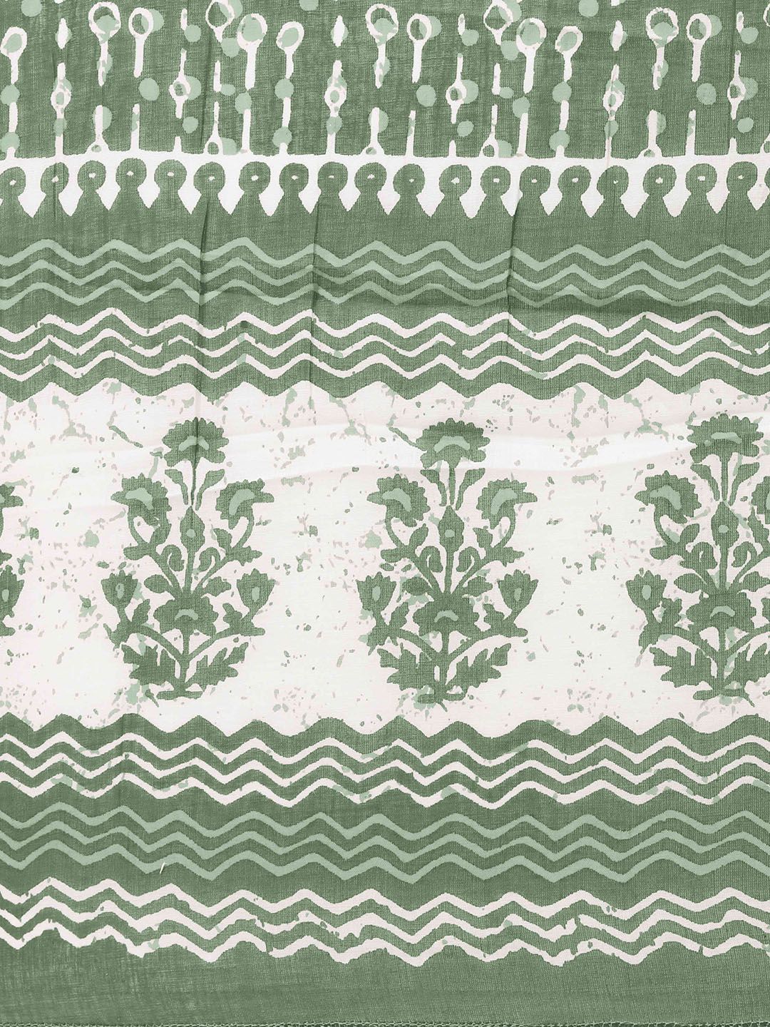 Dhiyona KL Women Green Ethnic Motifs Printed Regular Gotta Patti Kurta with Palazzos & With Dupatta