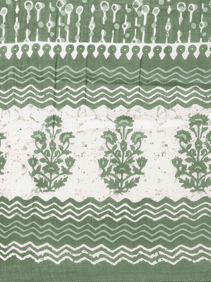 Dhiyona KL Women Green Ethnic Motifs Printed Regular Gotta Patti Kurta with Palazzos & With Dupatta