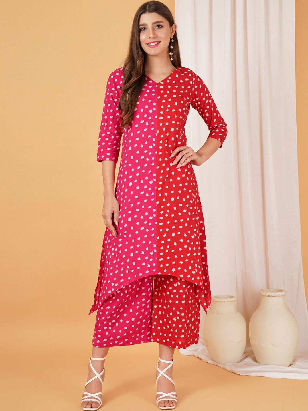 Women Printed Regular Pure Cotton Kurta with Palazzos