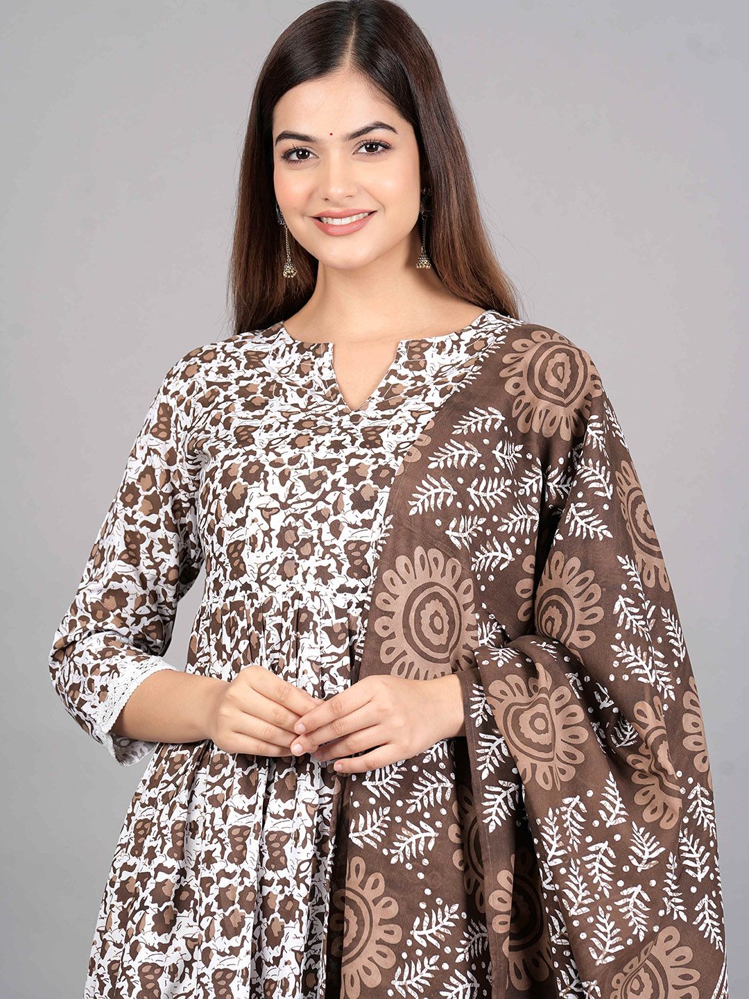Dhiyona KL Printed Kurta with Trousers & Dupatta