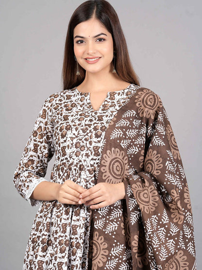 Dhiyona KL Printed Kurta with Trousers & Dupatta