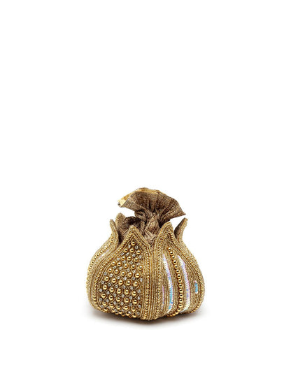 Dhiyona NR Embellished Tasselled Potli Clutch