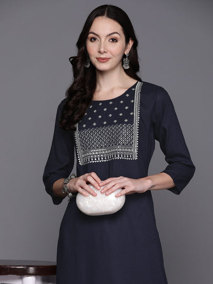 Dhiyona IE Ethnic Motifs Embroidered Sequinned Kurta