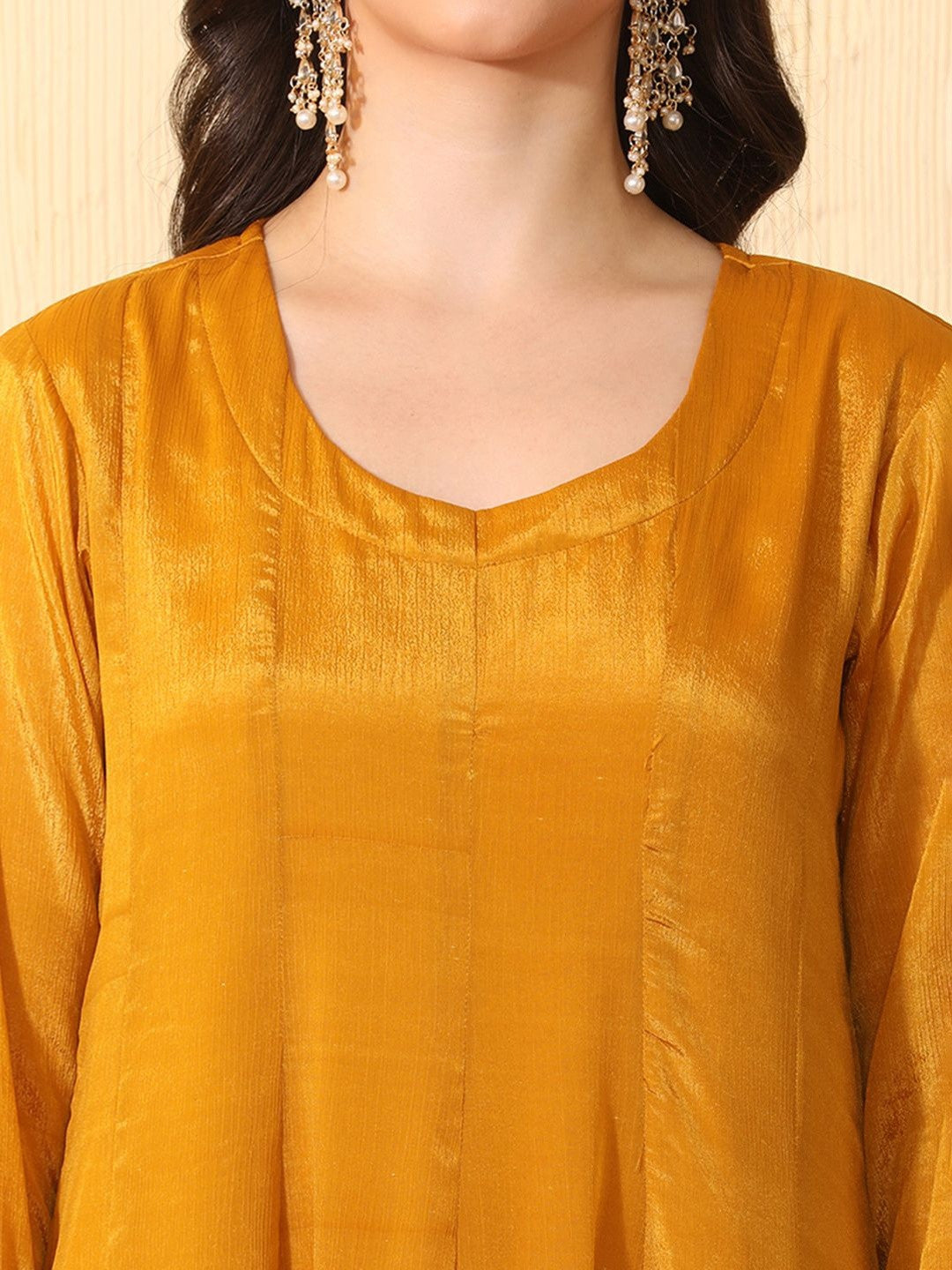 Women Ethnic Motifs Embroidered Layered Gotta Patti Kurta with Trousers & With Dupatta
