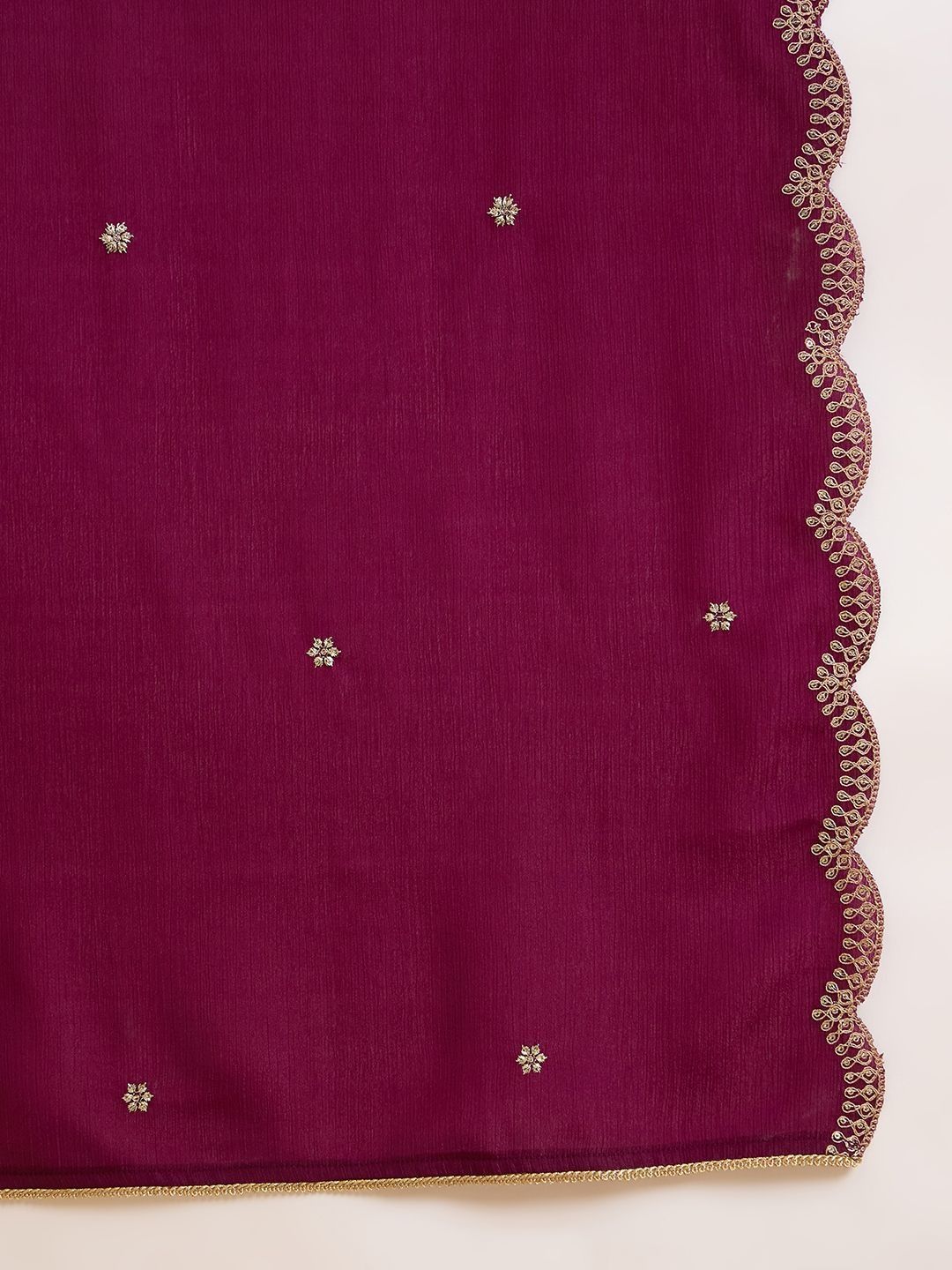 Dhiyona CH Women Floral Embroidered Panelled Sequinned Kurta with Trousers & With Dupatta