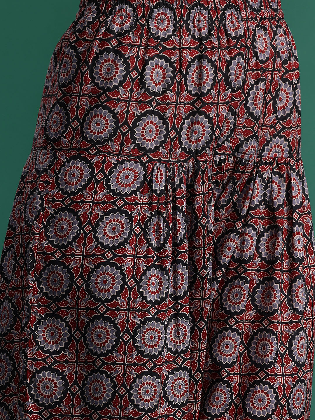 Ajrakh Printed Regular Pure Cotton Kurta with Salwar