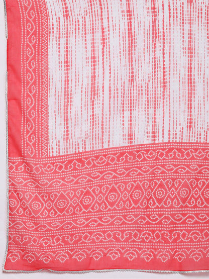 Dhiyona Women's Plus Size Bandhani Printed Gotta Patti Pure Cotton Kurta Set
