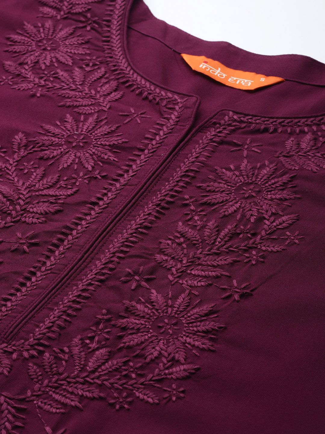 Dhiyona IE Floral Embroidered Thread Work Kurta