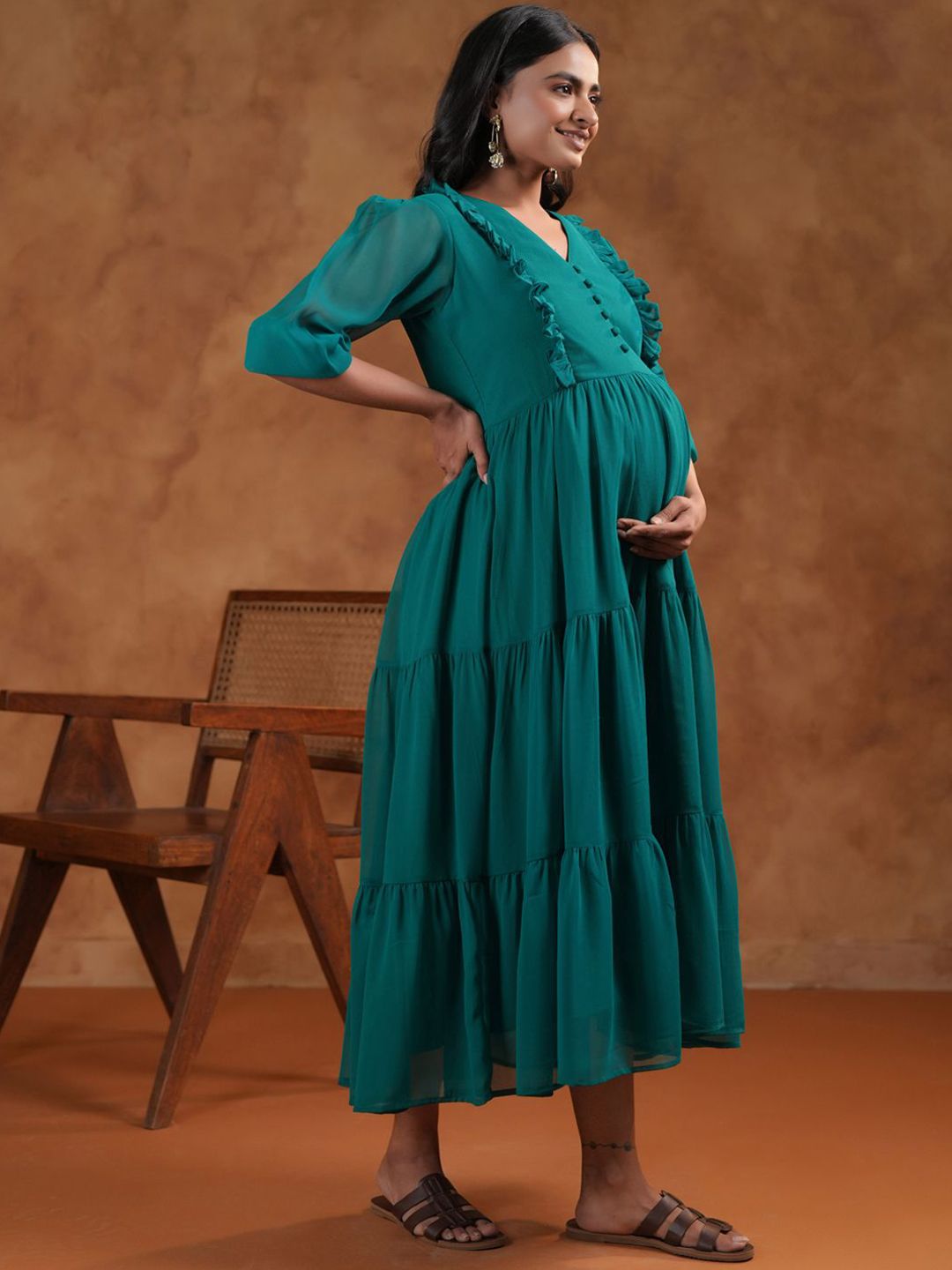 Dhiyona AY Women's Fit & Flared Maternity Ethnic Dresses