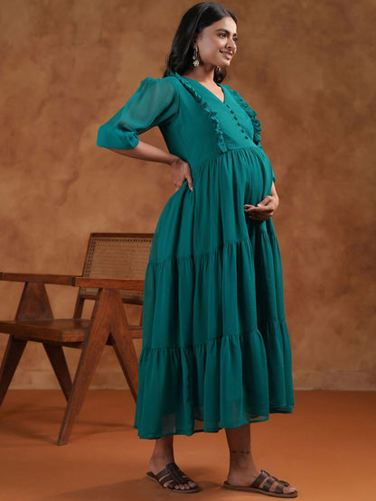 Dhiyona AY Women's Fit & Flared Maternity Ethnic Dresses