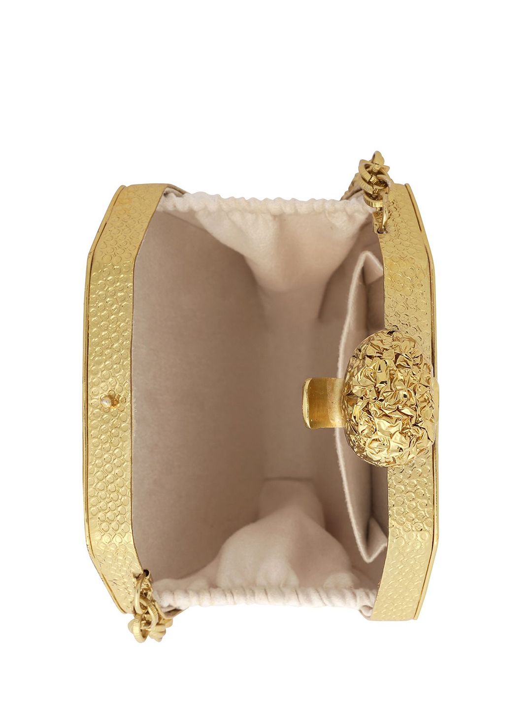 Dhiyona NR Embroidered Pearl Beaded Box Clutch